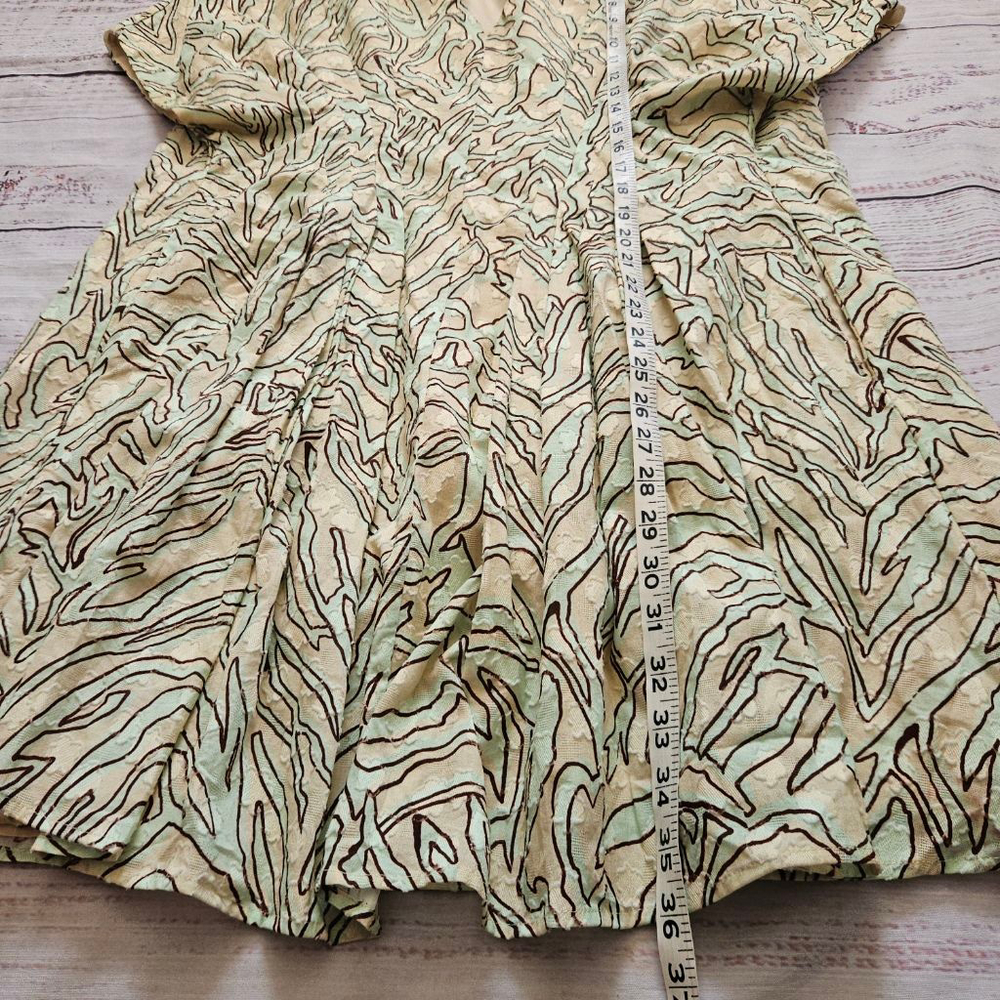 Stine Goya Claudia Dress Graffiti Zebra Green Cream Mini Womens Medium - Picture 5 of 6